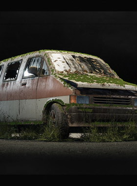 UE4虚幻5 Procedural Vehicles - Four Pack 程序化废弃车辆模型