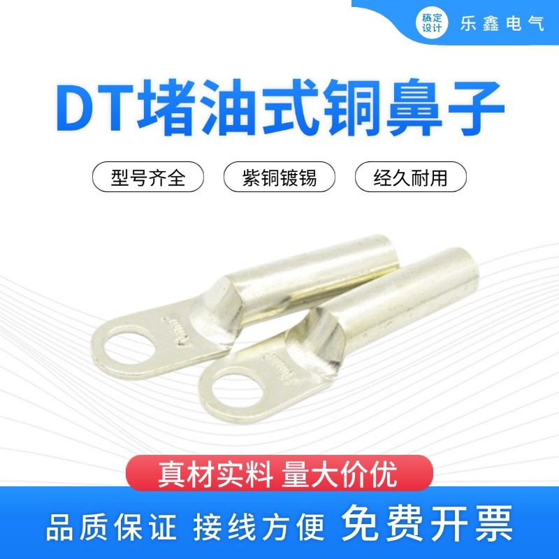 国标镀锡DT铜鼻子接线端子铜线耳