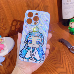 爆款适用于iPhone16pro max苹果13手机壳14plus水钻15新款哪吒敖丙12镶钻满钻保护套11全包防摔软女