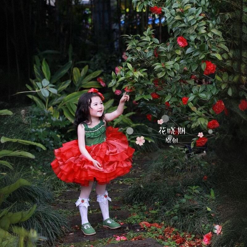 花晓期手作原创洛丽塔女童公主蓬蓬夏装宝宝一朵小红玫可爱连衣裙 - 淘宝联盟商品