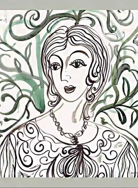 CHINCHIN官方原创｜龙荻XCHINCHIN联名创意抽象复古印花丝巾