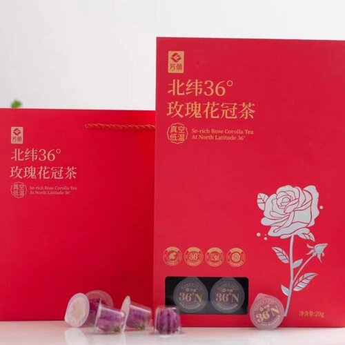 芳蕾北纬36°玫瑰花冠茶平阴礼盒