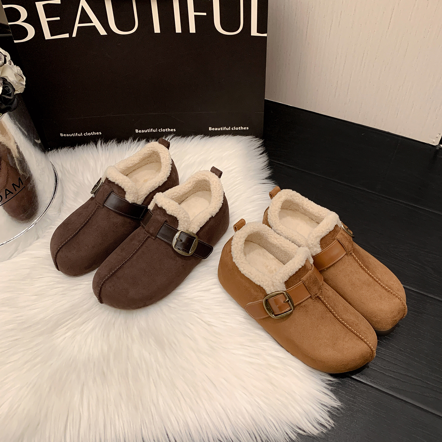 小码加绒棉鞋313233内增高博肯鞋