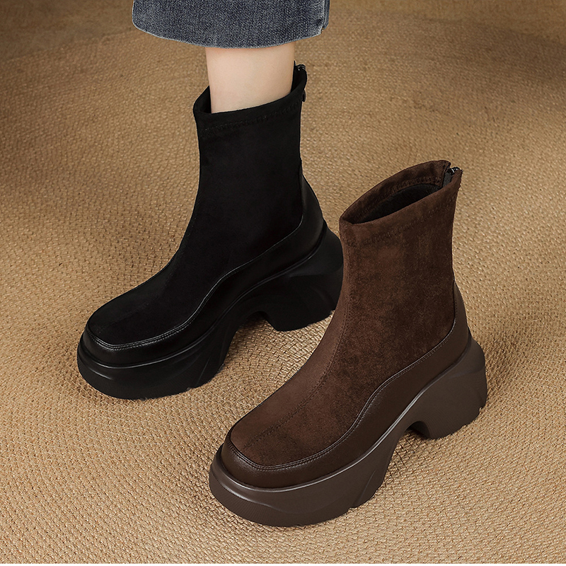 小码厚底马丁靴3233加绒保暖短靴