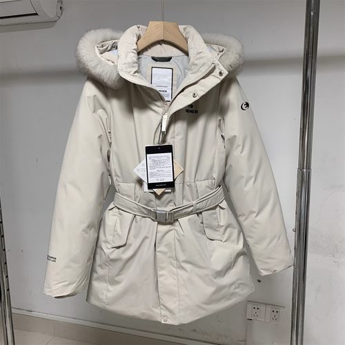 张元英同款，实拍正品冬季新款中长款派克鹅绒羽绒服女收腰加厚