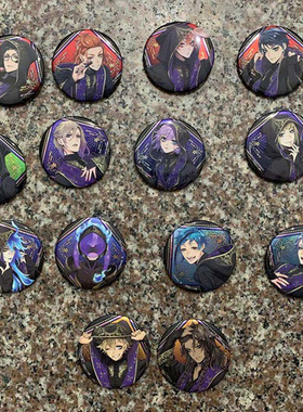 日单正版散货迪士尼扭曲仙境吧唧谷子徽章 AZUL riddle vil rook