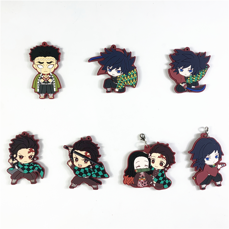 鬼灭之刃日单散货橡胶挂件