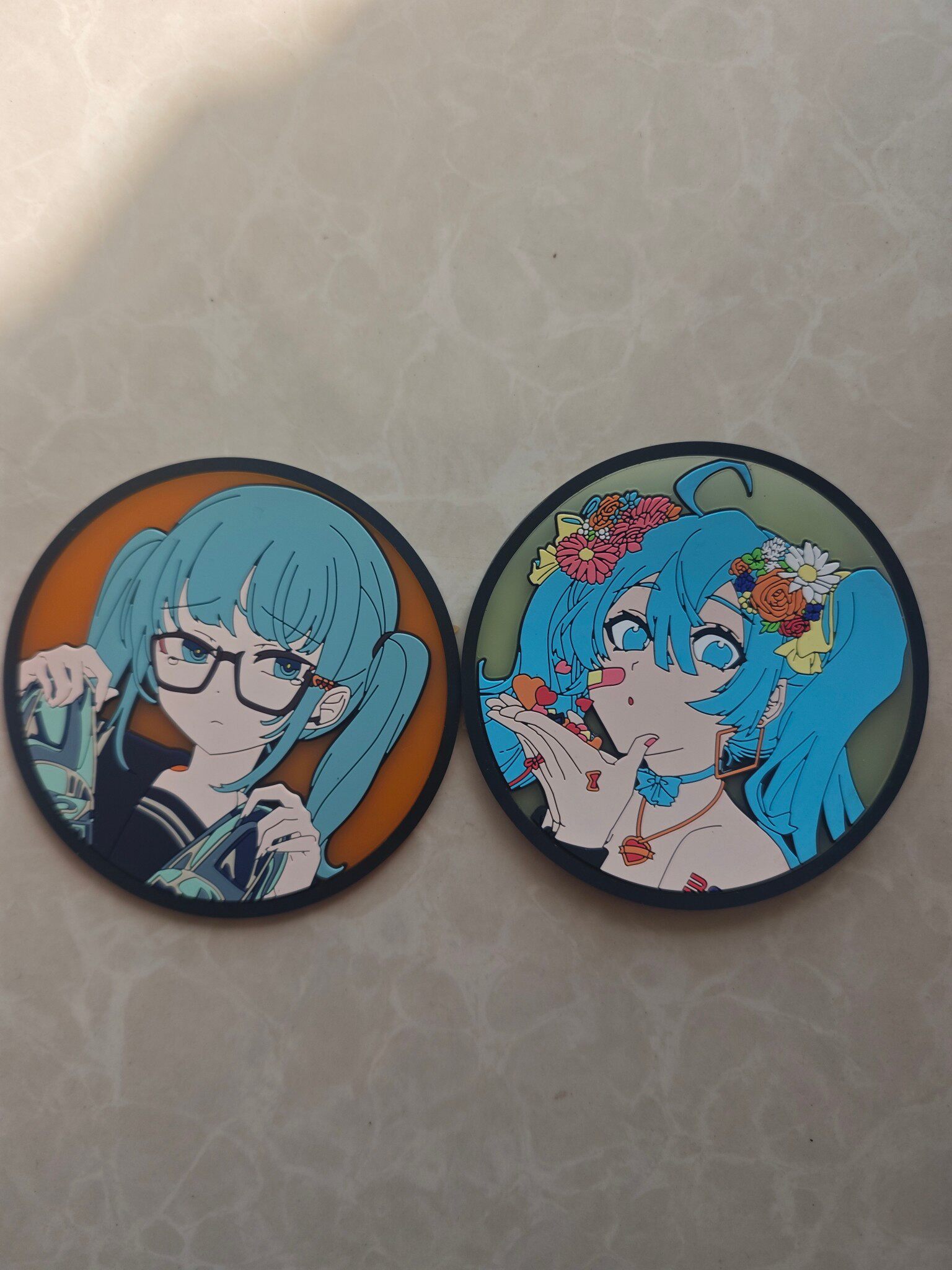 散货 初音未来 橡胶杯垫 v家 谷子 包邮 现货