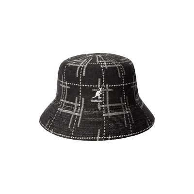 Kangol袋鼠碎格纹渔夫帽男女同款