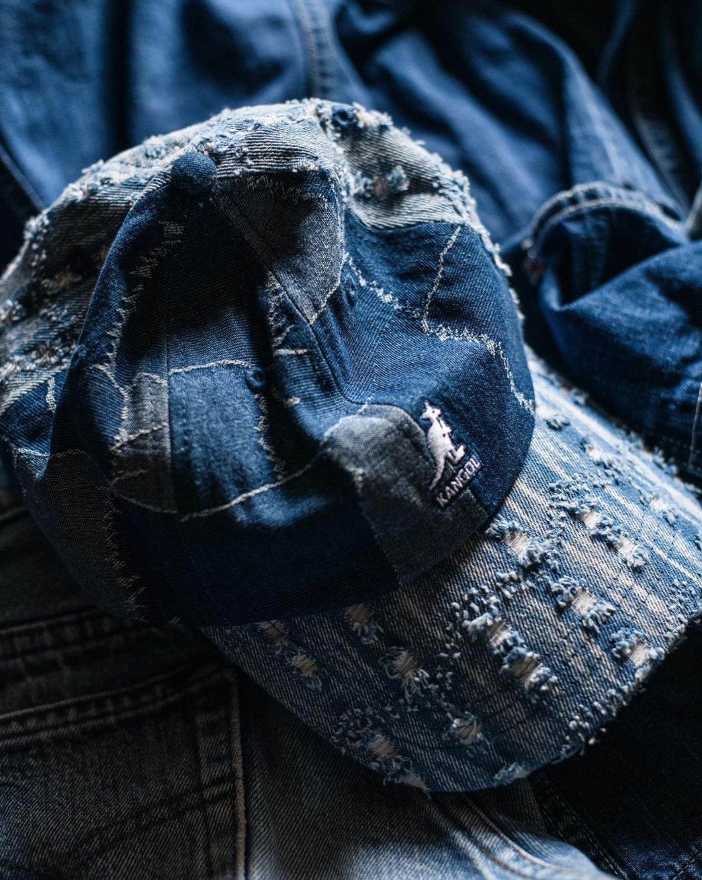 Kangol Denim Mashup Baseball袋鼠春夏牛仔丹宁拼接棒球帽鸭舌帽