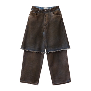 巴西品牌泥染牛仔拼接叠层长裤 Piet Trousers Denim Overlayed