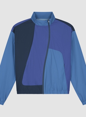 Arte Curve Zipper Jacket弧形拉链夹克撞色外套