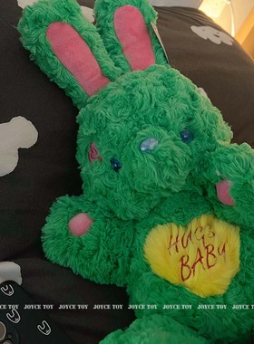 新款绿色兔子毛绒玩偶可爱玫红小兔公仔黑色娃娃情侣小熊生日礼物