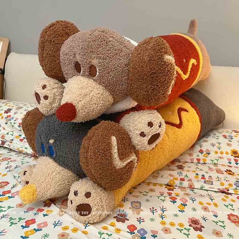 腊肠狗毛绒玩具趴趴狗玩偶公仔陪睡抱枕长条枕床上女侧睡安抚娃娃