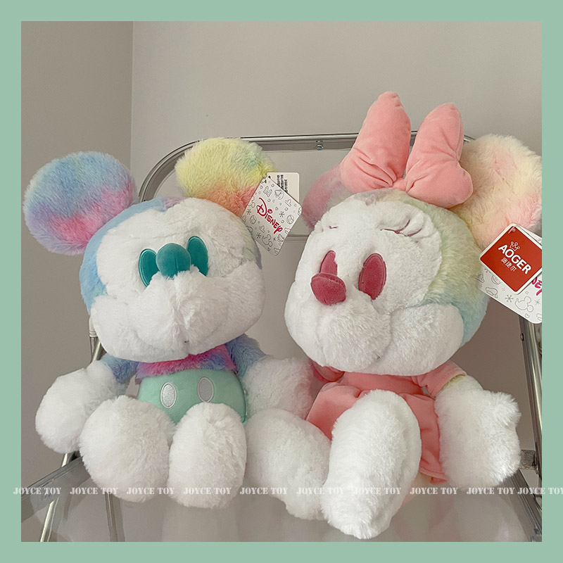 迪士尼马卡龙米奇毛绒玩偶米妮公仔史迪仔玩偶女生六一儿童节礼物