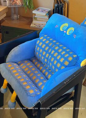 坐垫屁垫椅子靠垫靠背一体加厚毛绒办公室久坐神器座椅学生宿舍冬