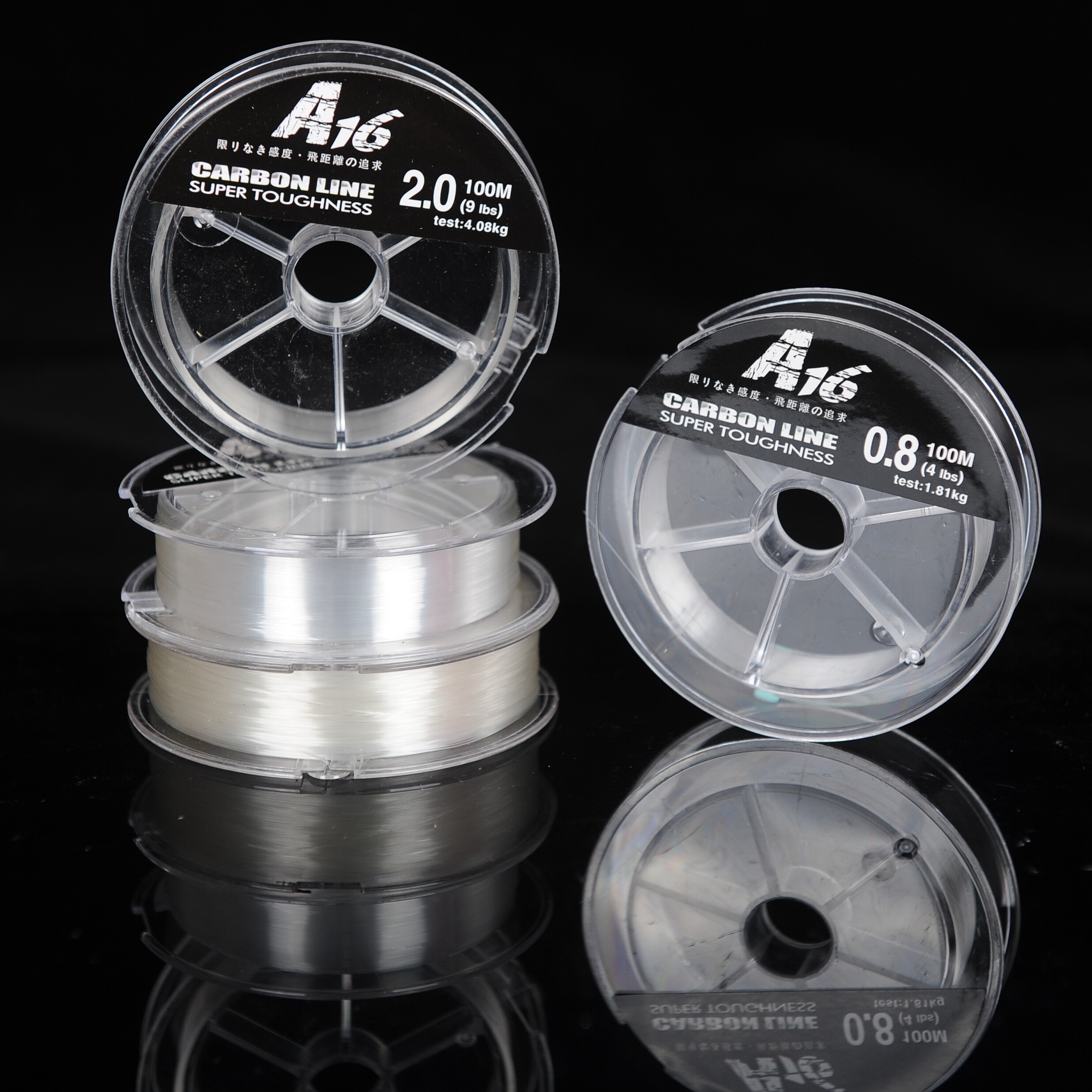 进口纯碳素线100米a16路亚专用钓鱼 海钓线前导线耐磨防咬无影线