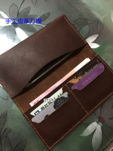 手工皮革工具手工皮革 刀模 极简手机包长夹版型A164