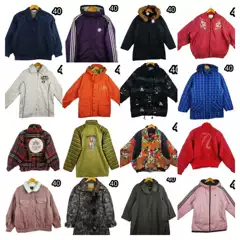 Vintage Collection, Second-Hand Retro Trendy Sports Casual Street Hip-Hop Color-Block Embroidered Jacket 40