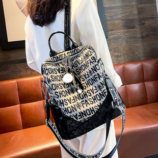 日本代购高级感大容量旅行妈妈双肩包女2026刺绣烫钻通勤背包书包