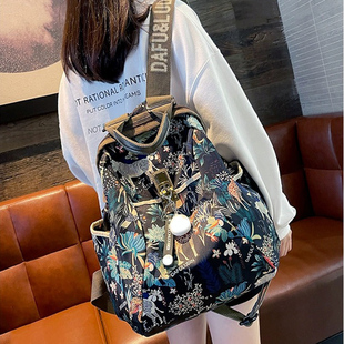 日本代购南韩丝轻便大容量妈妈双肩包女2026新款时尚旅行背包书包