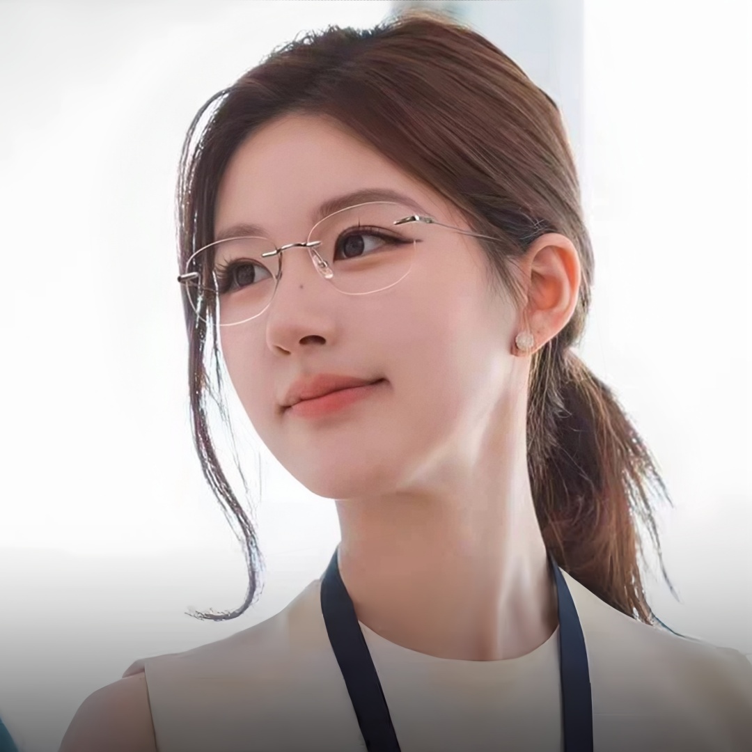 许妍同款眼镜框女方圆脸高智感