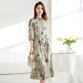 新款 夏季 桑蚕丝印花连衣裙82599166 万兰兰Vanan