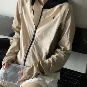 大厂订单！户外山系轻量梭织网眼拼接透气速干连帽防晒服外套女夏