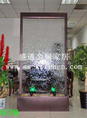 室内流水喷泉屏风加湿器家居装饰