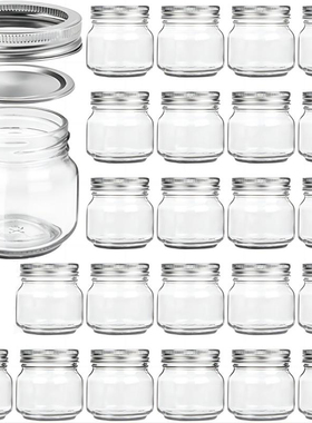 Mason Jar 美式梅森罐透明玻璃密封罐早餐沙拉酸奶燕麦杯带盖