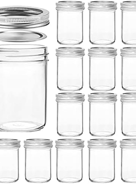 6.5oz美式梅森罐mason玻璃光面密封罐200ml酸奶燕麦杯带盖密封瓶