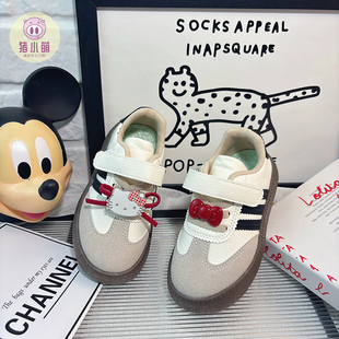 儿童运动鞋秋冬季新款女童软底休闲低帮板鞋中大童高颜值德训鞋子