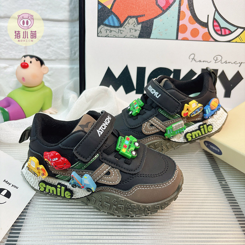 男童男孩时尚运动鞋男宝中大童鞋子软底2026年新款爆款酷帅老爹鞋
