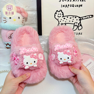 女童棉拖鞋子可外穿洋气儿童防滑可爱搞怪轻便款高颜值2025新款冬