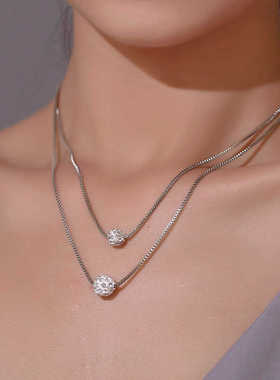 双层香巴拉球Chhici甜美锁骨链