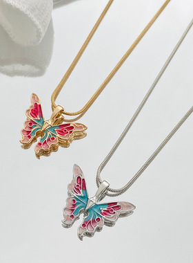 芭比幻彩项链批发蝴蝶女