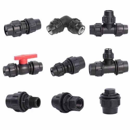 PE活接免热熔黑色16公斤压力不脱管不漏水