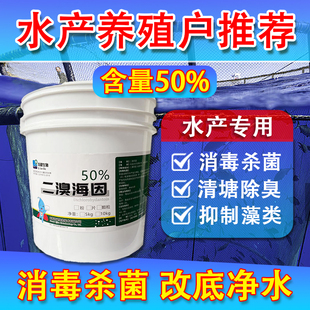 正品二溴海因片粉颗粒水产养殖专用消毒剂杀菌鱼塘虾蟹塘净水灭藻