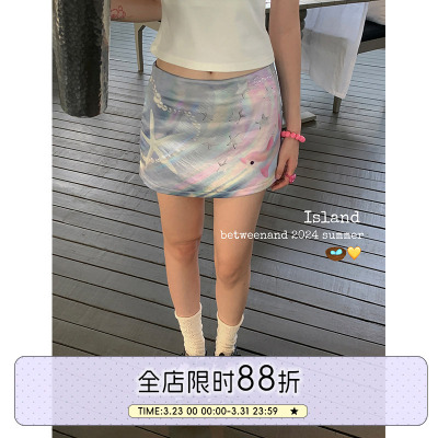 BETWEENAND 原创梦核海洋显瘦低腰百搭半身裙女夏季显瘦短裙裙子