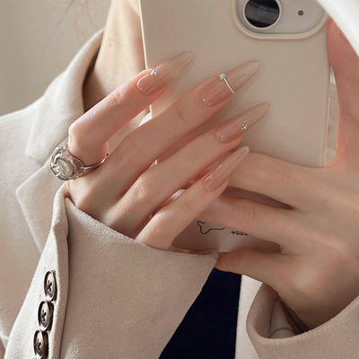 手工美甲穿戴甲中长款