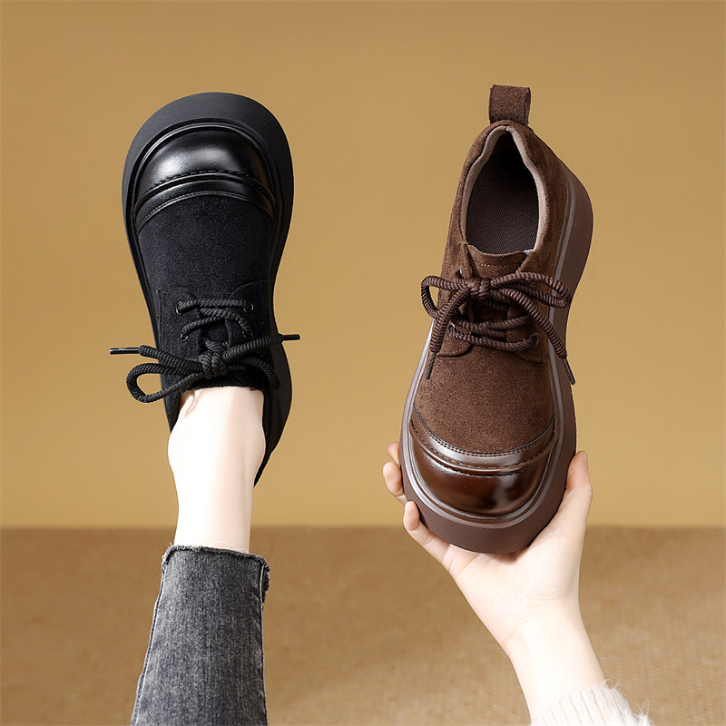 复古厚底勃肯单鞋女2026年春季新款洋气经典显瘦软底乐福鞋小码34,女鞋,乐福鞋（豆豆鞋）,淘宝优惠券,粉丝福利购,淘宝优惠卷