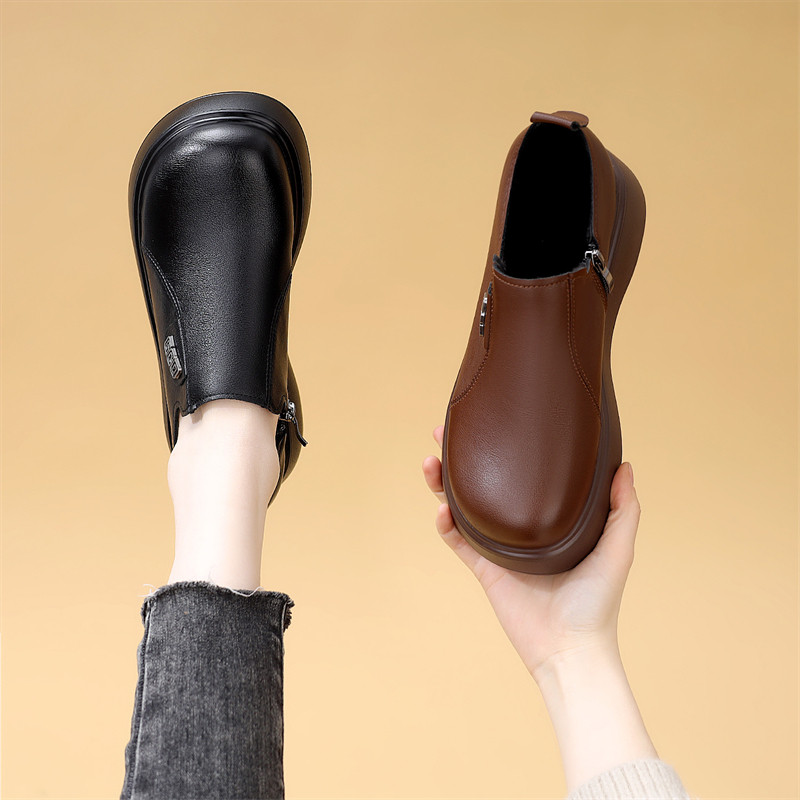 时尚厚底乐福鞋女2026春季新款休闲舒适软底不累脚妈妈单鞋大码41,女鞋,乐福鞋（豆豆鞋）,淘宝优惠券,粉丝福利购,淘宝优惠卷