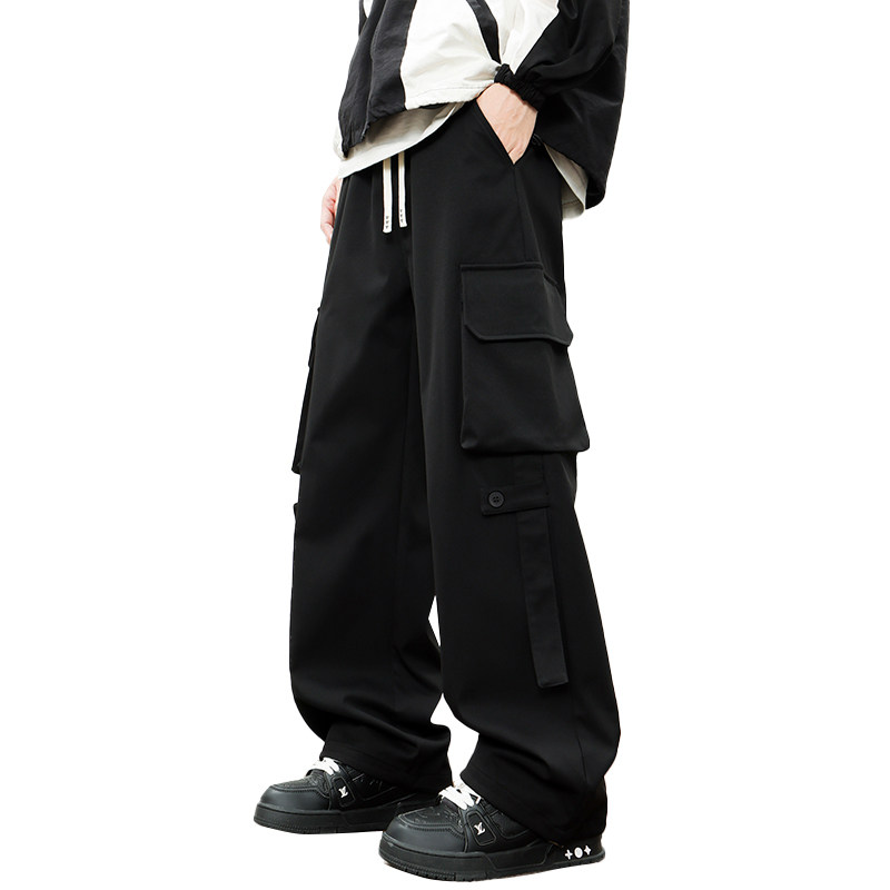 工装裤男美式潮牌春季多口袋休闲宽松直筒裤男生A155-WD213-TP54,男装工装外套,电商A155-1
