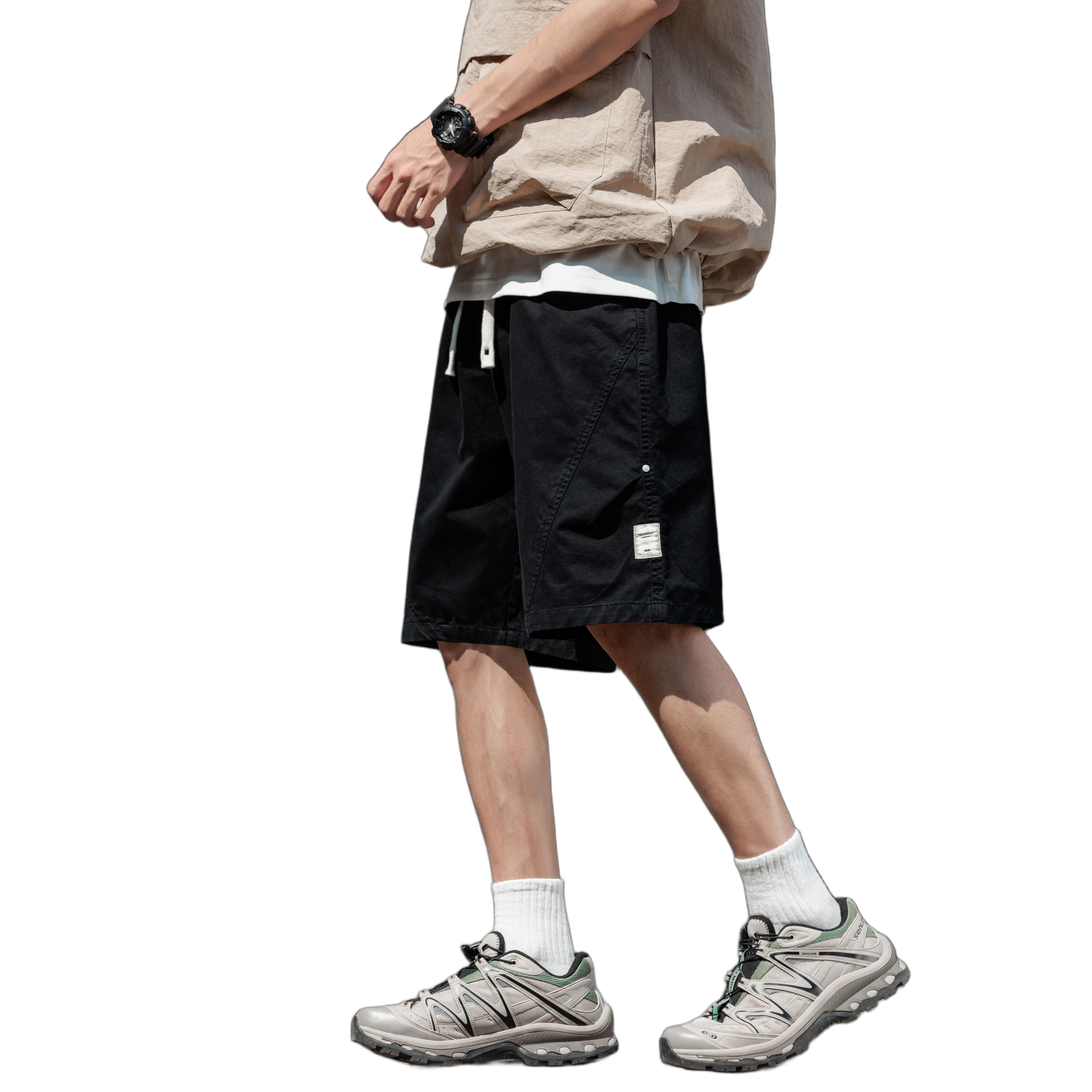 黑色工装休闲短裤男夏季宽松直筒运动五分裤子潮A155-WD214-TP45,男装牛仔裤,电商A155-1