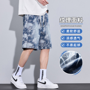 2025年夏薄款提花五分牛仔短裤宽松舒适百搭休闲 A155-YY03-TP46图片