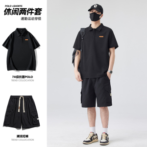 男士POLO衫套装夏5分裤子工装套装短袖T恤轻商务A155-BYTZ04-TP63图片