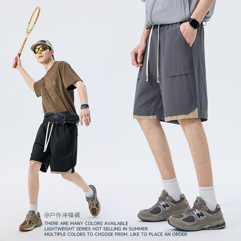 男士休闲裤夏季短裤直筒五分裤中裤男简约潮流 A155-YG206-TP32图片