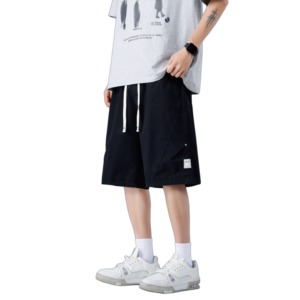 黑色工装休闲短裤男夏季宽松直筒运动五分裤子潮A155-WD214-TP45图片