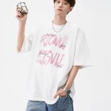 夏季潮牌字母印花短袖美式高街休闲半袖上衣A155-CLT07-TP37，男装T恤，电商A155-1