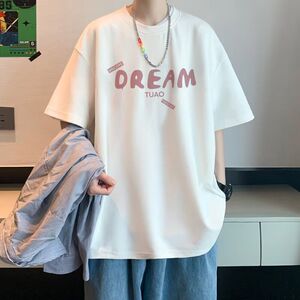 2025夏白色短袖男T恤潮牌潮流青少年百搭半袖上衣A155-CLT05-TP35图片